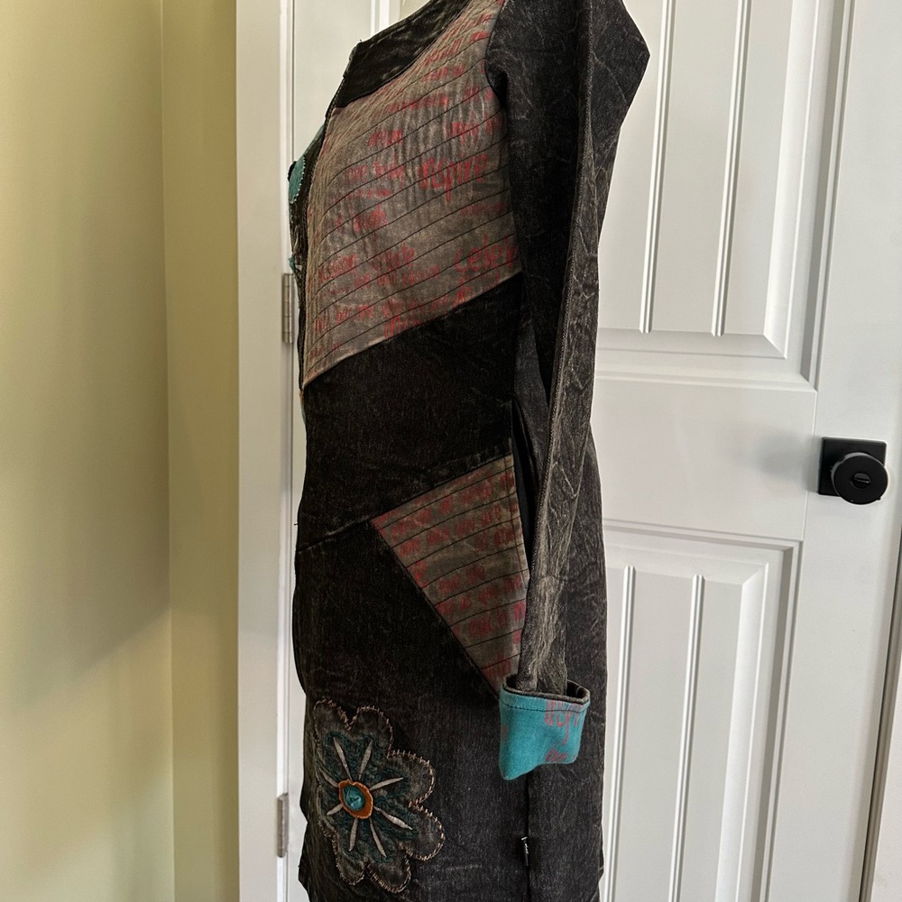 Colorful Embroidered Jean Jacket - Picture 9 of 16